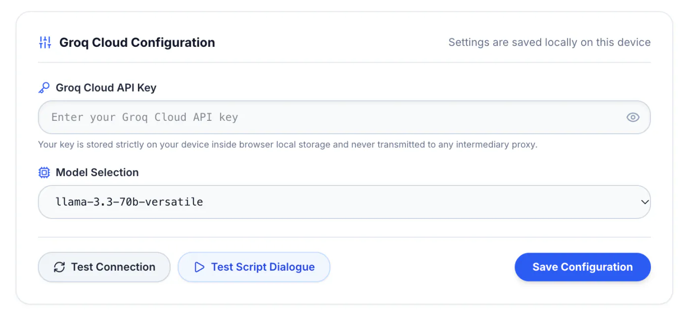 Groq Cloud Configuration in NeuroRead Pro