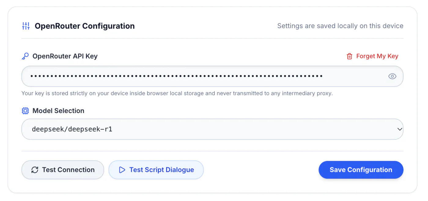 OpenRouter Configuration in NeuroRead Pro