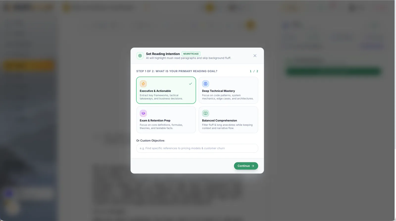 Start Reading with a Goal in NeuroRead Pro